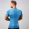 Brand New Szybka Dry T Shirt Męskie Outdoor Sports Oddychająca Krótki Rękaw T-Shirt Wysokiej Jakości Man's Siłownia Running Tee Shirt