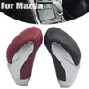 Gear Shift Knob Head For Mazda 3 5 6 8 MX-5 CX-5 CX-7 CX-9 Black Red Leather Car Lever Shifter Stick Car Accessories301K