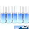 Gradient Color Thick Glass Roll On Essential Oil Empty Parfum Bottles Roller Ball Travel Use Necessaries10ML/5ML