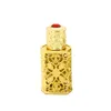 Bottiglia di profumo arabo in bronzo da 3 ml Bottiglie di vetro ricaricabili in Attar arabo con contenitore per olio essenziale con decorazione artigianale