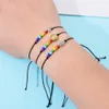 2021 Fashion Weaven Braccialetti identificativi regolabili Boho Cavo nero Farfalla Cuore Conchiglia Malocchio Charms Bracciale impilabile Gioielli coreani fai da te