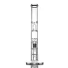 물 담뱃대 트리플 벌집 PERC BONGS 유리 수도관 흡연을위한 높이 5mm 두께 17.5 인치