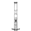 Hookahs Triple Honeycomb Perc Bongs Glazen waterleidingen 17,5 inch lang 5 mm dikte voor roken