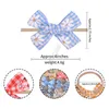 Baby Girls Designers Hairpin Plaid Daisy Sunflower Print Headbands Head Band Nyfödda Big Bows Hair Band Headwrap Hårtillbehör D9309