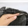 Men039s toupet 6 pouces postiches 100 européen Remy système de remplacement de cheveux humains pièces de cheveux pour hommes suisse dentelle cheveux Men4053924