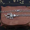 20pcs/lot Fashion Necklace Antique Silver Vintage Punk Octopus Skull Charms Pendants Chain Necklace 42+5cm