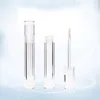 100pcs Empty Clear 7.8ML 5.5ml Lipgloss Tubes Round Transparent Lip Gloss Tubes With Wand