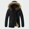 2020 Fashion Casual Slim Tjock Varma Mens Coats Parkas med Hooded Long Overcoats Man Kläder Vinter Jacka Män Varumärke Kläder