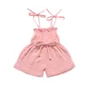 Kids Designer Clothes Girls Boys Solid Color Sling Romper Infant Toddler Suspender Jumpsuits Summer Baby Clothing7352125