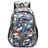 New-Camouflage Studenten Fashion Polyester Karikatur-Druck-Rucksack Große Kapazität wasserdichter Rucksack wandernd kampiert Beutel