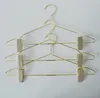 Nordic Style Rose Gold Metal Pants Skirt Slack Hangers with Clips Hanger Rack Clothing Store Wardrobe Organizer