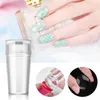 Nail Art Şablonları 1 Set Damgalama Şablon Aracı Stamper Kazıyıcı Kapaklı Şeffaf Silikon Damga Araçları