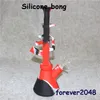 Collapsible machine gun bubbler dab oil rig portable unbreakable hookah shisha bong silicone AK-47 water pipe