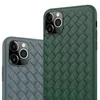 Cienka Grid Grid Case PU dla iPhone X XS Max XR 8 7 6S 6Plus Przypadki Miękkie Skórzane Pokrycie telefonu dla iPhone 11 Pro 6.1 MAX Akcesoria