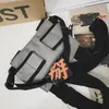 Svart hiphop Streetwear Militär Bröstriggväska för män Functional Waist Packs Justerbara fickor Waistcoat Fashion Chest Bags