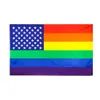 US-Stock-8-Design direkt ab Werk Großhandel 3x5fts 90x150cm Philadelphia phily Gerade Ally LGBT Regenbogen-Homosexuell-Stolz-Flagge Fortschritte
