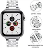 BLING BYTE BRACELET IWATCH Band Diamond Rhinestone Rostfritt stål Metal Wristband Strap för Apple Watch Series 1/2/3/4/5