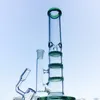 3 couches peign Bongs verre Tube droite Bong DAB Plate-forme Amber Tuyau d'eau Couleur Fumeurs Tuyaux Huile Huile Coiffée avec bol 14mm WP525