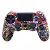 Couleurs silicone Camo protection de la peau pour Sony Dualshock 4 PS4 DS4 Pro Slim Controller Anti Slip cas