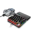 Toetsenbord Muis Combos Set 35 Sleutels Mini USB Bedrade toetsenbord + Wired Gaming Mouses Nine-Key Macro-programmering voor Gamer