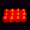 Halloween Bougies Lumières 8 Couleurs À Piles LED Bougies Sans Flamme Scintillement Désherbage Fête D'anniversaire Décoration Éclairage KKB1