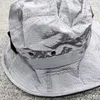 Stone Pirates 19ss Chapeau de soleil à dessus plat en nylon et métal polychromatique Tissu lavé plissé réfléchissant 7507152