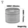 Hornet Aluminium Smoking Grinder 50 mm 4 Stuks Clear Top Grinder Metalen Tabak Kruid Grinders met Spice Catcher Smoke Pipe Accessoires