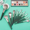 14pcs / set Green Cloud Makeup Brush Set Face Powder Blush Repair Brush Ensemble complet d'outils de beauté Eyeshadow Brush Set avec sac gratuit DHL