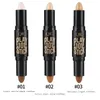 QIC Highlighter Contour Stick Heaveler Bar مزدوج رأس مقاوم للماء العصي العصي المكياج القلم الوجه ستيريو