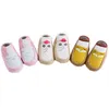 Новые детские хлопковые бархатные теплые противоскользящие носки-тапочки с мультяшной куклой для малышей, осень-зима, толстые теплые детские носки2882209