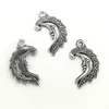 Parti 100pcs Gud Moon Face Alloy Charms Pendants Retro Smycken Göra DIY Keychain Ancient Silver Pendant för armband Örhängen 28x17mm