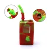 Jeux Player Box Forme carrée Fumer pipe tabac silicone eau bong herbe vaporisateur dabber rig avec bol en verre brûleur à mazout tuyaux de narguilé