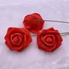 50pcs 7-8 cm duże kwiaty pianki Sztuczne róże kwiaty głowy Pianki Róże Realistyczne fałszywe z łodygą DIY Wedding Bouquet186e