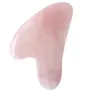 Rose Quartz Jade Guasha Facial Tools as Face Massager Natural Stone Scraper Chinese Gua Sha Pad for Skin Care Tool Gifts for Women Pink Manual Back Massagers Rock Set