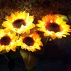 Buiten Lawn Lamp Solar Sunflower Garden Stake Lights, 2 Pack LED LED Zonne Powered Lights Landscape Decoratieve lichten voor tuin, tuin, terras, achtertuin