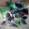 1st färgglad naturlig fluorit kristallrandig fluorit kvarts kristallstenpoint helande trollstav Stone2549598