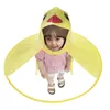 Umbrellas Children's Raincoat Flying Saucer Umbrella Magical Hat Free Gloves Funny Rain Cover Baby Play Outdoor Products