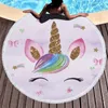 Мультфильм Unicorn серии Microfiber Beach Beach полотенце с стришами Backpack Bag Sport Yoga одеяло плавание банное полотенце Y200429
