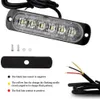 1x vitblå 6 LED Slim 12V 24V 24LED Strobe Light Car Moto Trucks LED Sida Marker Lampor Blinkande Varning Lampor Lampor