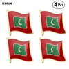 Épinglette de drapeau des Maldives, épingle à revers, Badge, broche, icônes, 4 pièces