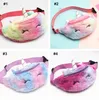 Kids Plush Unicorn Chest Bag Boys Girls Cartour Crossbody Fanny Pack Messenger Torba Dziecko Urocze Torby One-Ramię Outdoor Coin Torebka D22901