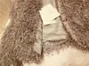 Kurtki damskie jesień design moda kobiety w szyku w szyku elegancka elegancka fauna futra futra frędzla frędzle walutowa ciepła kurtka krótkometrażowa casacos xssml1
