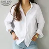 dames shirts en blouses Vrouwelijke blouse Top Lange mouw Casual Wit Ronde kraag OL-stijl Dames Losse blouses 3496 50 200924