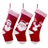 Chaussettes Décoration de Noël Bas Tricoté Jacquard Décoration De Noël Chaussettes Acrylique Arbre De Noël Maison Père Noël Suspendu Cadeau Chaussettes LSK675