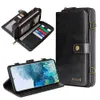 Plånbok Läder Telefon Väska till Samsung Galaxy Handväska Axelremväska Bag Leather Phone Case Cover för Samsung S20