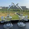 Mini Hookahs Glass Bong Water Tubs 6,7 polegadas Globo Recycler Bubbler com tigela Ocessório de fumaça de tubo de óleo da tigela