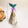 Vertical Mermaid Tail Bowknot Parking Box Paper Piece Gift Wrap Case Candy Container Birthday Treat Party Dessert Decorative 0 45kt C2