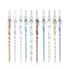 1 PC 07mm Glass Drip Fountain Pen Vintage Glass Dopp Dopp Pen Signature Filling Ok Fountain Pennor Writing Tools2361696