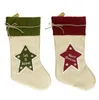 Exquis arbre de Noël ornement bas fête chaussettes suspendues nouvel an décoration de la maison lin bonneterie chaussettes de noël enfant cadeau sac2396575