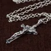 925 Sterling Silver Catholic Crucifixes Pendant Male Retro Antique Prayer Religious Jewelry5577776